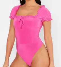 Pink frill edge bodysuit