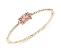 Givenchy Bijoux  Mixed Crystal Cluster Bangle Bracelet in Gold-Tone MSRP $58 NWT