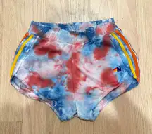 Tie-Dye Print Mini Shorts Size: 14 kids