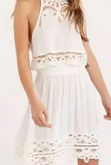 free people intimately mini skirt halter set