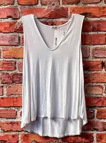 LA Made White Revolve  Lightweight Muscle Tee / Tank Top