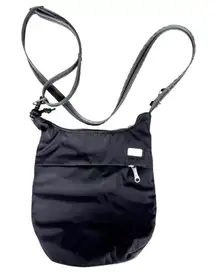 Pac Safe Pacsafe Black Grey Nylon Travel Crossbody Purse