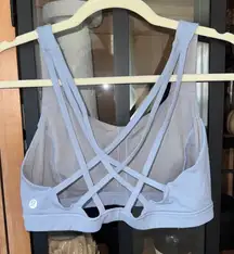 Lululemon Free To be serene sports bra strappy misty moon periwinkle