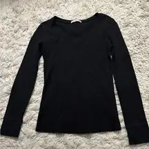 Active Basic Black Long Sleeve Tee Size M