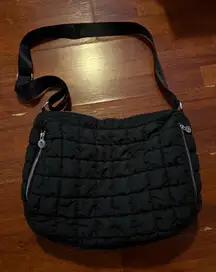 Valentino Orlandi Black Quilted Puffer Tote