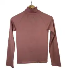 Intimately Free People Copper Pink Like I Do Open Back Turtleneck Top Size‎ M/L