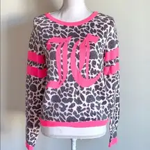 Juicy Couture Metallic Snow Leopard Sweater