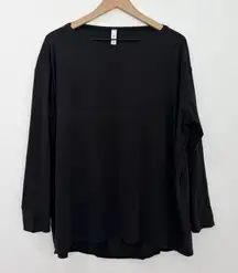 Lululemon Back in Action Long Sleeve Shirt Black Size 12