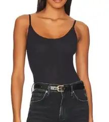 H:ours Black Bodysuit XL Basic Chain Detail Sleeveless Revolve Jersey Club NEW