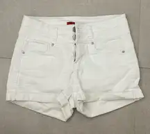 Women size small White shorts with thick waistband belt loops push up casual