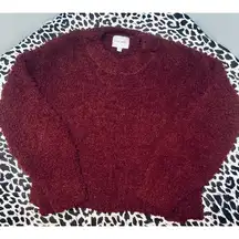 Pink Rose Burgundy Women's Super Soft Sweater Size Small