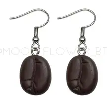 Coffee Bean Dangly Earrings