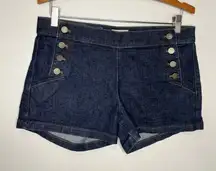Loft‎ outlet denim sailor shorts size 6