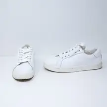 Sam Edelman Ethyl Genuine Leather Lace Up Low Top Casual Sneakers Shoes White 8