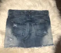 polo distressed denim skirt sz 26