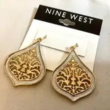 Nine West Gold Tone Dangle Earrings