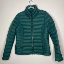 Abercrombie & Fitch Down Series Quilted Puffer Coat Jacket Dark Green L