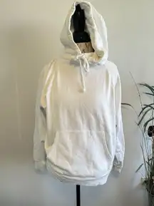 Reformation Hoodie‎ Women Medium Soft White Pullover Sweatshirt Flaw