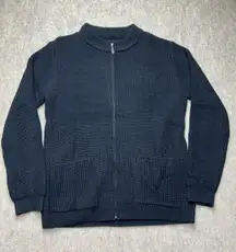 NWOT Womens Black Knit Cardigan‎ Full Zip Long Sleeve Pockets Casual Relaxed XXL