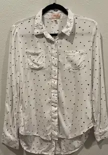 Black Triangle White Long Sleeve Shirt