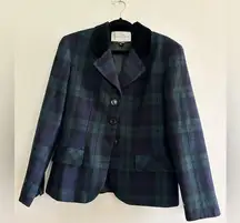 American  Vintage Summit Hill | Deadstock 100% Wool Plaid Tartan Blazer