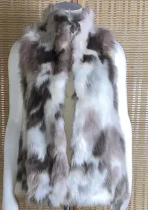 Express Multi Colored Faux Fur Vest Size XS