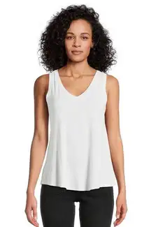 TIME and TRU Womens Tank Top Size Small 4-6 Relaxed Fit Sleeveless White…