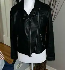 Me Jane. Women's Black Leather Jacket