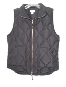 J. Crew black puffer vest jacket size small