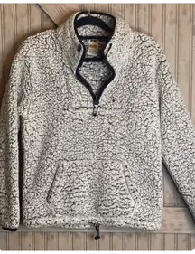 Pink Sherpa half zip hoodie XS