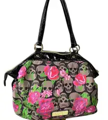 Betsey Johnson Skull & Roses Shoulder Bag Multicolor Women's Handbag