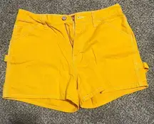 Women - yellow - dickies - denim shorts