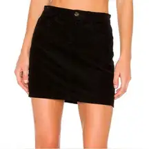 J Brand Gwynne Black Corduroy Mini Skirt