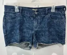 Old Navy The Diva Palm Beach‎ Scene Denim Shorts Women's Size 12