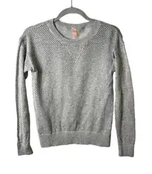 Maaji activewear grey open knit sweater‎ women’s medium