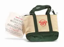Trader Joe's Canvas Tote with Green Accents