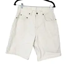 Vintage Arizona Woman's 30 Natural Fiber Neutral Colored High Rise Denim‎ Shorts