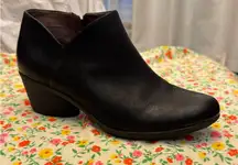 Dansko Black Leather Ankle Boots