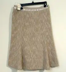 NWT Vintage Lafayette 148 New York silver thread tweed skirt lord Taylor