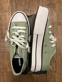 Converse Green Platform Casual Sneakers