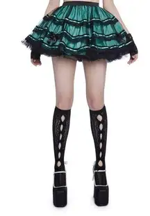 Unholy Grail Tulle Mini Skirt - Mint (Size XS) from Dolls Kill