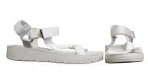Steve Madden White Calexico Platform Sandals Sz 8.5