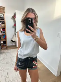 Amazon graphic denim shorts 