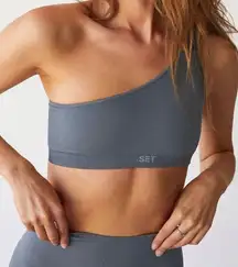 Slate One Shoulder Bra