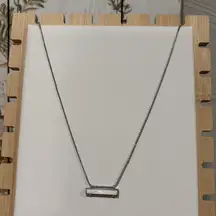 Kendra Scott RHODIUM - IVORY MOTHER OF PEARL  long bar necklace