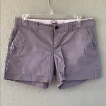 Old Navy shorts 6 grey flat front pockets chinos