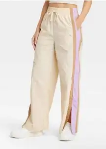 New JoyLab Wide Leg Track Pants 100% Nylon Quick Dry Extra Long Length Small