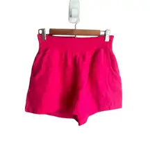 Threedots Pink Cotton Gauze Smocked Waist Pocket Shorts Women's Size M Beachy