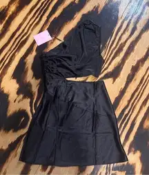 Hello Molly Black One-Shoulder Sheath Dress