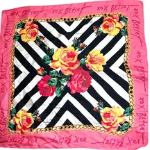 Betsey Johnson Pink Floral Scarf